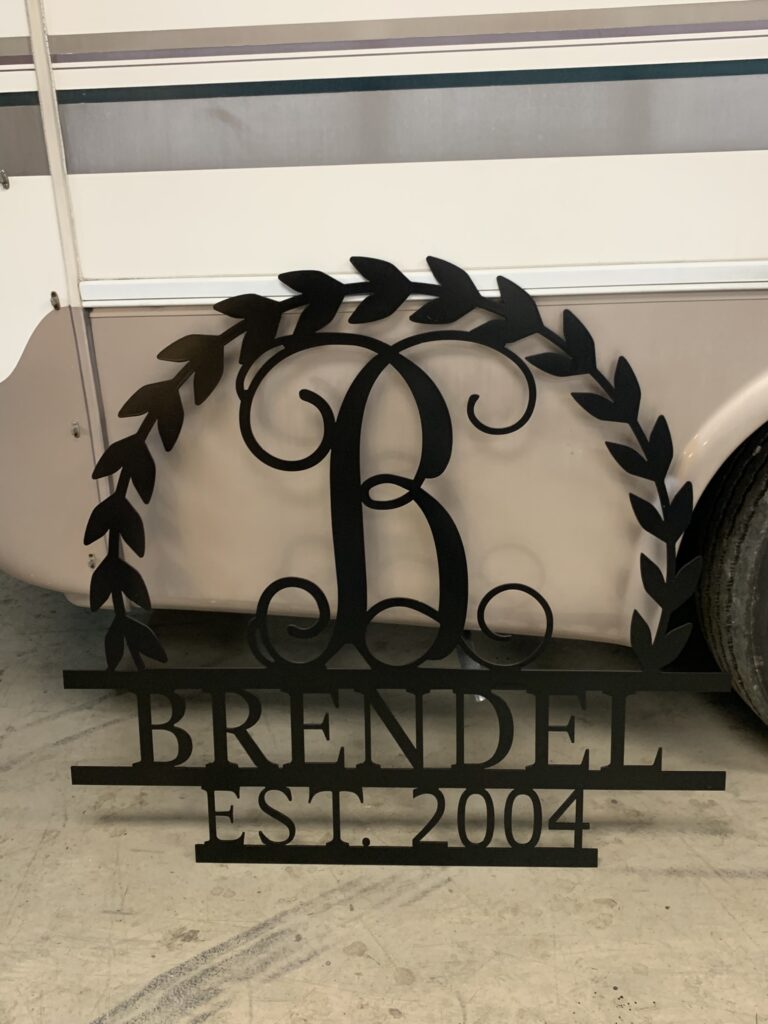 Projects custom entrance sign