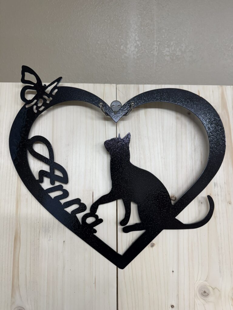 Projects custom heart cat butterfly wall hanging