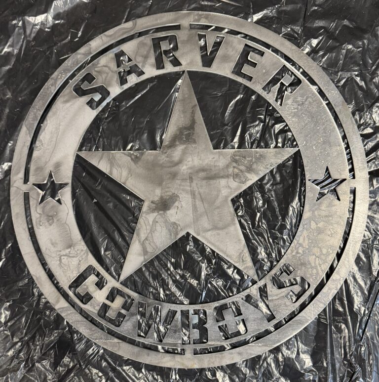 Projects custom sign cowboys