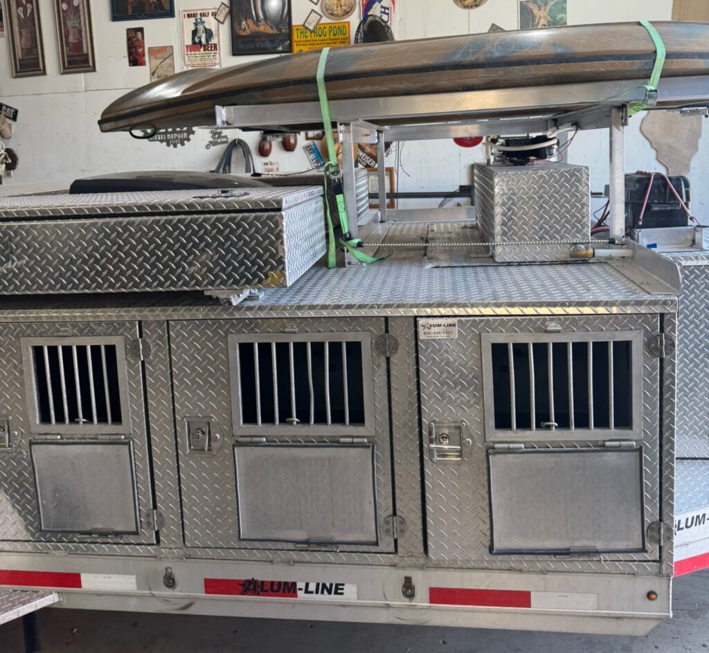 custom trailer kayak rack addition