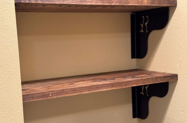 Projects monogram shelf brackets