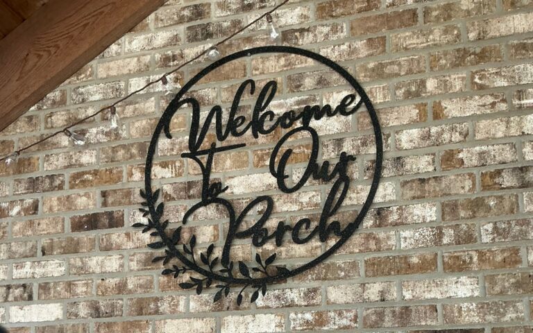 Projects welcome to our porch