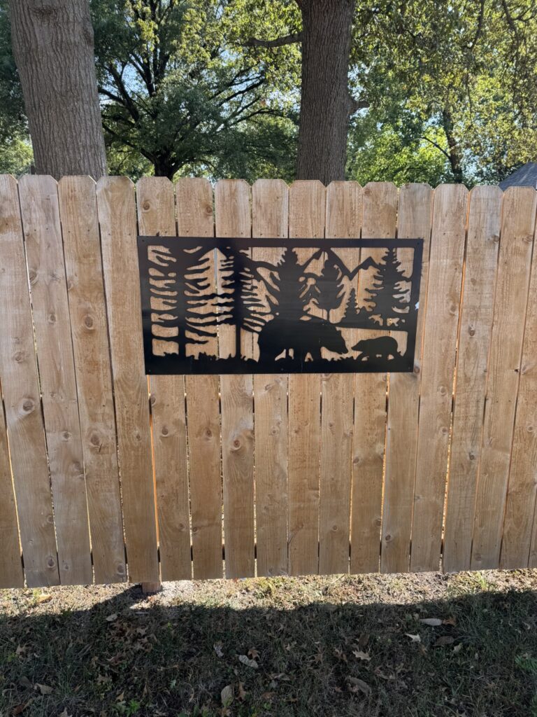 panel bears and tree scene
